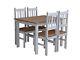 Corona Dining Set In Pine And White With Table And 4 Chairs Rrp £200
