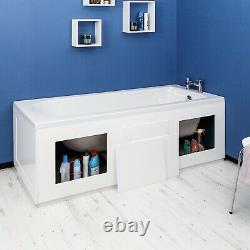 Croydex Gloss White Front Bath Panel Side Storage Removable Panels WB715122