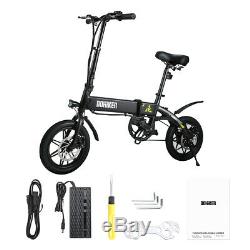 DOHIKER Folding Electric Bike Moped Car Bicycle Scooter City E-Bike 25km/h Black