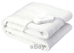 Daewoo White Single, Double & King Home Washable Heated Electric Blanket