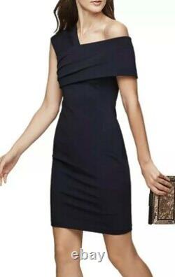 Designer REISS Cristiana dress size 6 -BRAND NEW- asymmetric neckline stretch