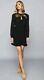 Designer Reiss Pippa Dress Size 8 -brand New- Black Long Sleeve Burnout Detail