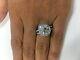 Diamond Engagement Ring 14k White Gold Halo Round Cut 3 Carat Ct Color D Si1