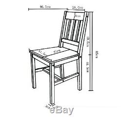 Dining Table And 4 Chairs Set Quality Solid Wooden Home Grey White Pine Colour