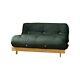 Double 4ft Luxury Futon 2 Seater Wooden Frame Sofa Bed Mattress In 11 Colours