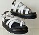 Dr Martens Avry White Leather Toe Post Sandals Uk Size 5 Brand New 27345100