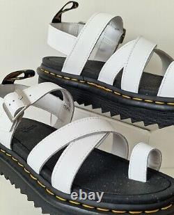 Dr Martens Avry White Leather Toe Post Sandals UK Size 5 BRAND NEW 27345100