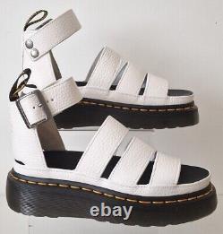Dr Martens Clarissa 11 Quad White Leather Sandals UK Size 3 BRAND NEW 27345100