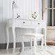 Dressing Table In White With Stool Dresser Camille