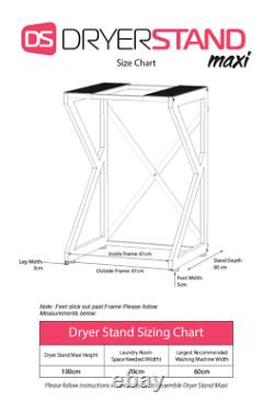 Dryer Stand Maxi Portable Front Loading Washer Machine and Dryer Holder Shelf