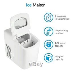 ElectriQ Auto Ice Machine Portable Counter Top Ball Cube Maker Ice in 10 Mins