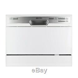 ElectriQ Freestanding Compact Table Top 6 Place Dishwasher White EQDWTTW