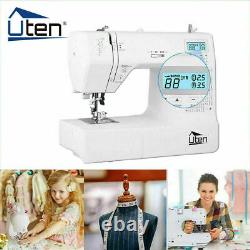 Electric Sewing Machine Overlock 200 Stitches Adjustable Speed Foot Pedal LED UK