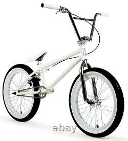 Elite 20 BMX Destro Bicycle Freestyle Bike 3 Piece Crank White Chrome New 2021