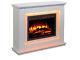 Endeavour Fires Castleton Electric Fireplace In An Off White Mdf Fire Suite