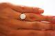 Engagement Ring Round Cut Solitaire Bridal Solid Real 14k White Gold 4.0 Ctw