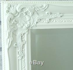Eton Full Length shabby chic Extra Large FLOOR White Leaner Wall Mirror 62x27