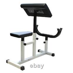 FIT4YOU Steel Preacher Arm Curl Weight Bench Bicep Gym Equipment Barbell Rack