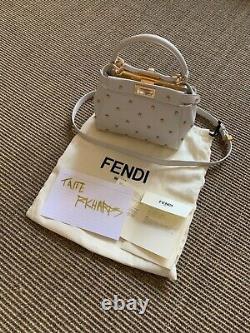 Fendi Peekaboo XS womens handbag White brand new 100% Genuine