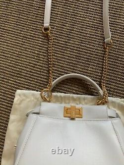 Fendi Peekaboo XS womens handbag White brand new 100% Genuine