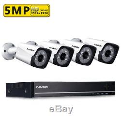 Floureon 5MP CCtv System 4K Uhd Dvr 4Ch Hd Outdoor Camera Home Security System