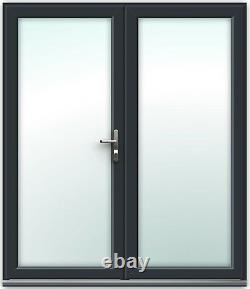 French Patio Door Grey uPVC 1790mm x 2090mm SAME DAY DISPATCH Brand New