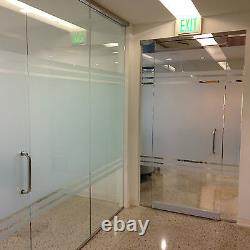 Frosted Window Film, Privacy White Opal Frost Etched Glass Self Adhesive Vinyl