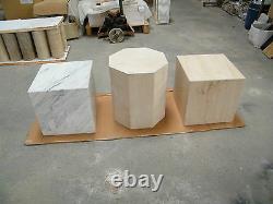 Genuine Marble cubes 35x35x40cm ht, white, beige, black or grey, UK made