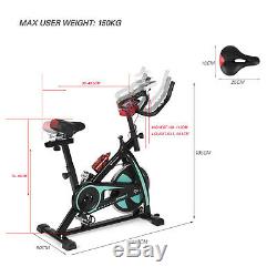 Green Exercise Spin Bike Home Gym Bicycle Cycling Cardio Fitness Training Indoor