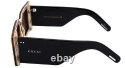 Gucci White Black Brown Square Ladies Men Sunglasses GG0543S 02 Brand New