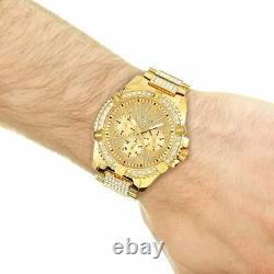 Guess Frontier Crystal Gold Mens Watch W0799G2 brand new in box