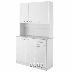 HOMCOM Modern Freestanding Pantry Cupboard Kitchen Hutch with Versatile Storage
