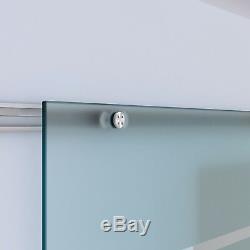 HOMCOM Sliding Barn Door Hardware Track Kit 6.6ft Glass Door Aluminum-alloy