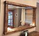Handcrafted Rustic/farmhouse/country Style Chunky Wooden Mirror With Shelf