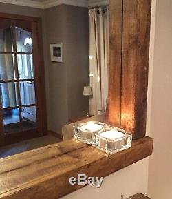 Handcrafted Rustic/Farmhouse/Country Style Chunky Wooden Mirror With Shelf