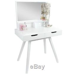 Hartleys White Dressing Table Makeup/jewellery Storage Dresser & Vanity Mirror