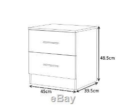 High Gloss Wardrobe Chest Bedside REFLECT in 4 Colours Bedroom Furniture Set