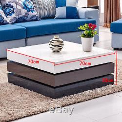 High Gloss White Coffee Table Modern Design Nest Of Table Living Room Furniture