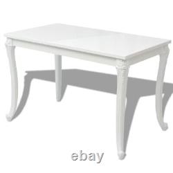 High-Gloss White Luxury Dining Table for 4