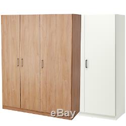IKEA DOMBAS Large 3 Door Upright Storage Wardrobe 181x140cm Adjustable Shelves