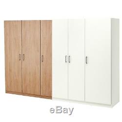 IKEA DOMBAS Large 3 Door Upright Storage Wardrobe 181x140cm Adjustable Shelves
