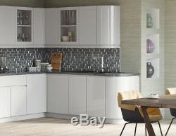 Kitchen Units RIGID BUILT NOT FLAT PACK White Handleless gloss Doors Brand New