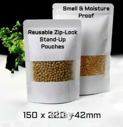 Kraft Paper Bag / Window Stand Up Pouch Zip Lock Resealable Heat Seal Display