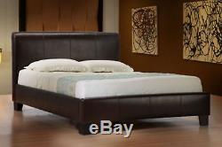 LEATHER BED-DOUBLE KING-BLACK-BROWN-WHITE With MEMORY FOAM-ORTHOPAEDIC MATTRESS