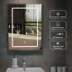 Led Bathroom Mirror Cabinet Illuminated Storage Cabinet Touch Sensor With Lights