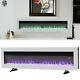 Led Flame Crystal Fire 40 In Inset Electric Fireplace Wall Mounted, Freestanding