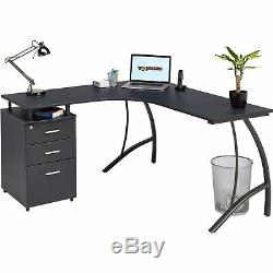 Large Corner Computer Desk A4 Filing Drawer for Home Office Piranha Regal PC 28g