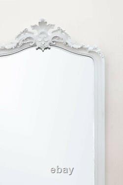 Large Laura Ashley Patricia White Floor Mirror Ornate French Full Length