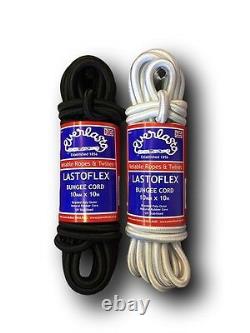Lastoflex' Elastic Bungee Rope Shock Cord Black/white 3mm 4mm 5mm 6mm 8mm 10mm