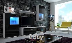 Living room furniture set TV stand cabinet unit cupboard wall mounted high gloss